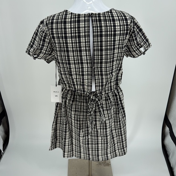 RVCA Mavis Mini Dress Black and White A-Line Mini Dress size S NEW - Picture 11 of 13